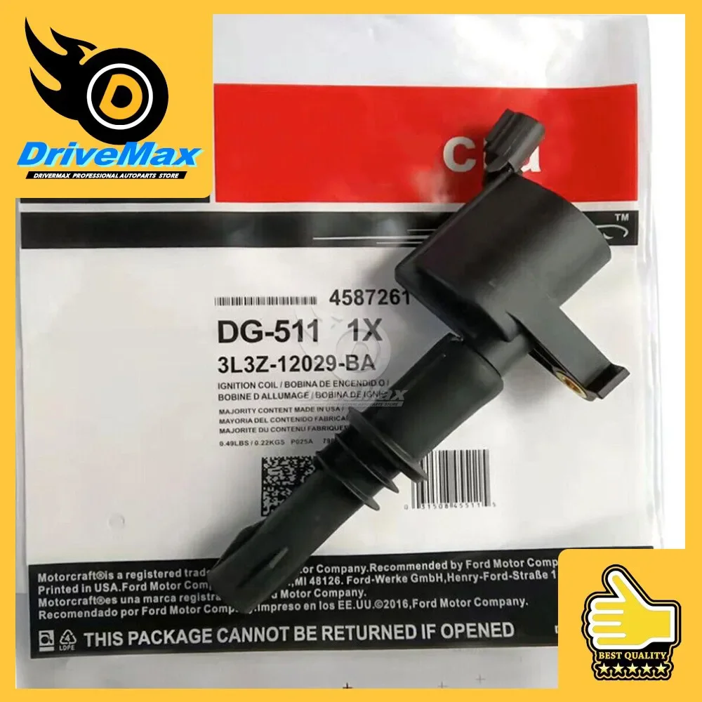 

1/4/8pcs DG-511 3L3Z-12029-BA For Motorcraft Ignition Coil DG511 3L3Z12029BA For 04-08 Ford Lincoln Expedition Explorer F-150