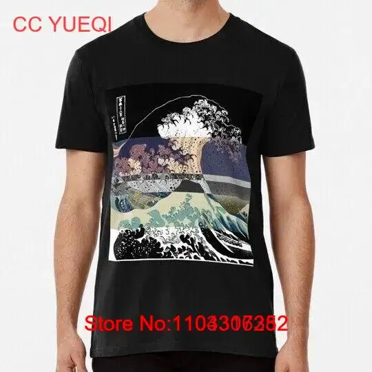 The Great Wave Color Glitch S to 5XL Made in USA T-Shirt