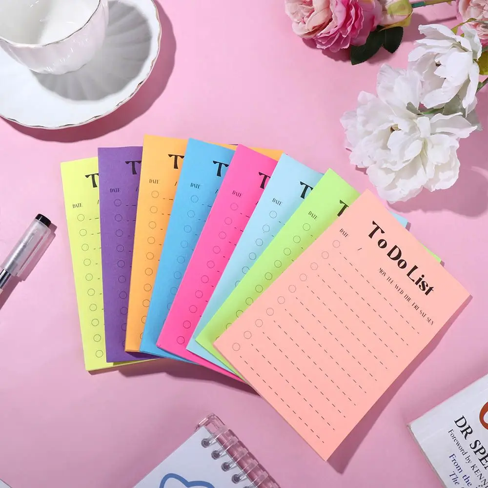 Office Supplies Student Stationery Studing Planning Schedule Memo Pad To Do List Sticky Pad Timetable Notepad Checklist Notepad