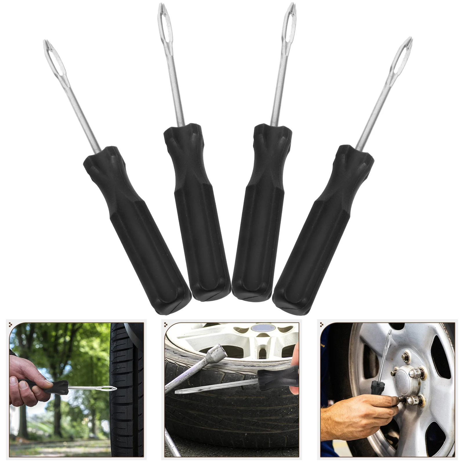 

4pcs T-Handle Plug T-Handle Repair Tool Tool For Motorcycle Truck Car Atv Flat Tire Emergency Repair Tools