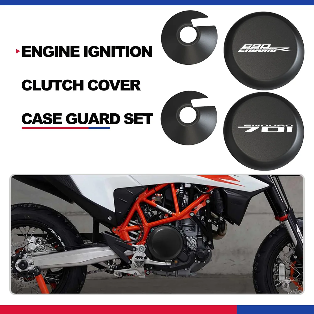 

For Husqvarna 701 Supermoto Enduro 2016-2023 For 690 SMC/Enduro R SMC Motorcycle Engine Ignition Clutch Cover Case Guard set