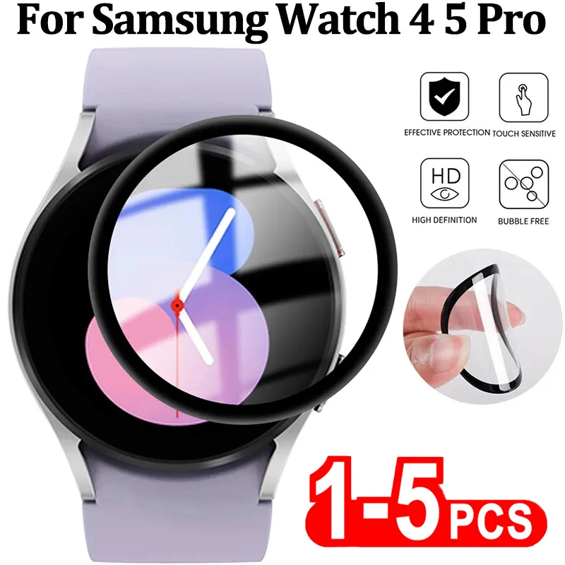 Pełna ochrona ekranu do Samsung Galaxy Watch Active 2 40 mm 44 mm Folia ochronna do Galaxy Watch 4 5 Pro 45 mm Akcesoria do folii