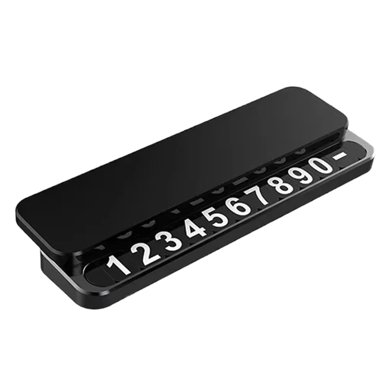 

A82E- Phone Number Card Car Temporary Parking Plate Universal Metal Walnut Car-Styling Auto Accessories