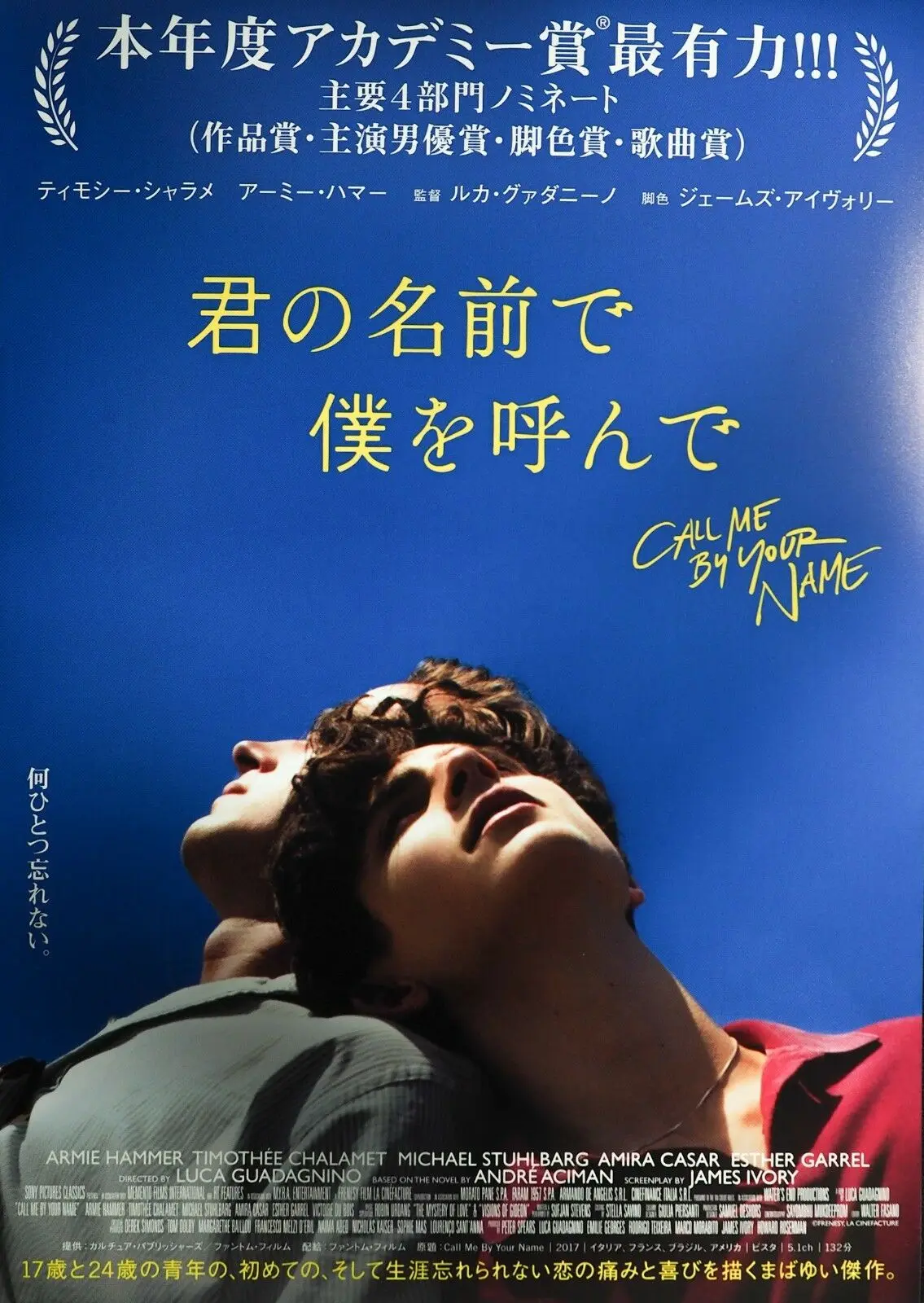 

Call Me by Your Name Japan Movie, Art Film Print Silk Poster, Home Wall Decor