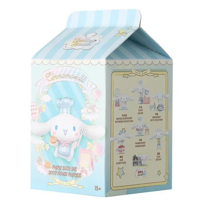 MINISO Sanrio Cinnamorol cooking House blind box, decoración Cinnamoroll babycinnamoroll, lindos adornos para regalos de cumpleaños