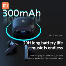 Наушники Xiaomi T18 Mijia с шумоподавлением, портативные спортивные водонепроницаемые беспроводные наушники TWS, наушники Redmi с цифровым светодиодным дисплеем