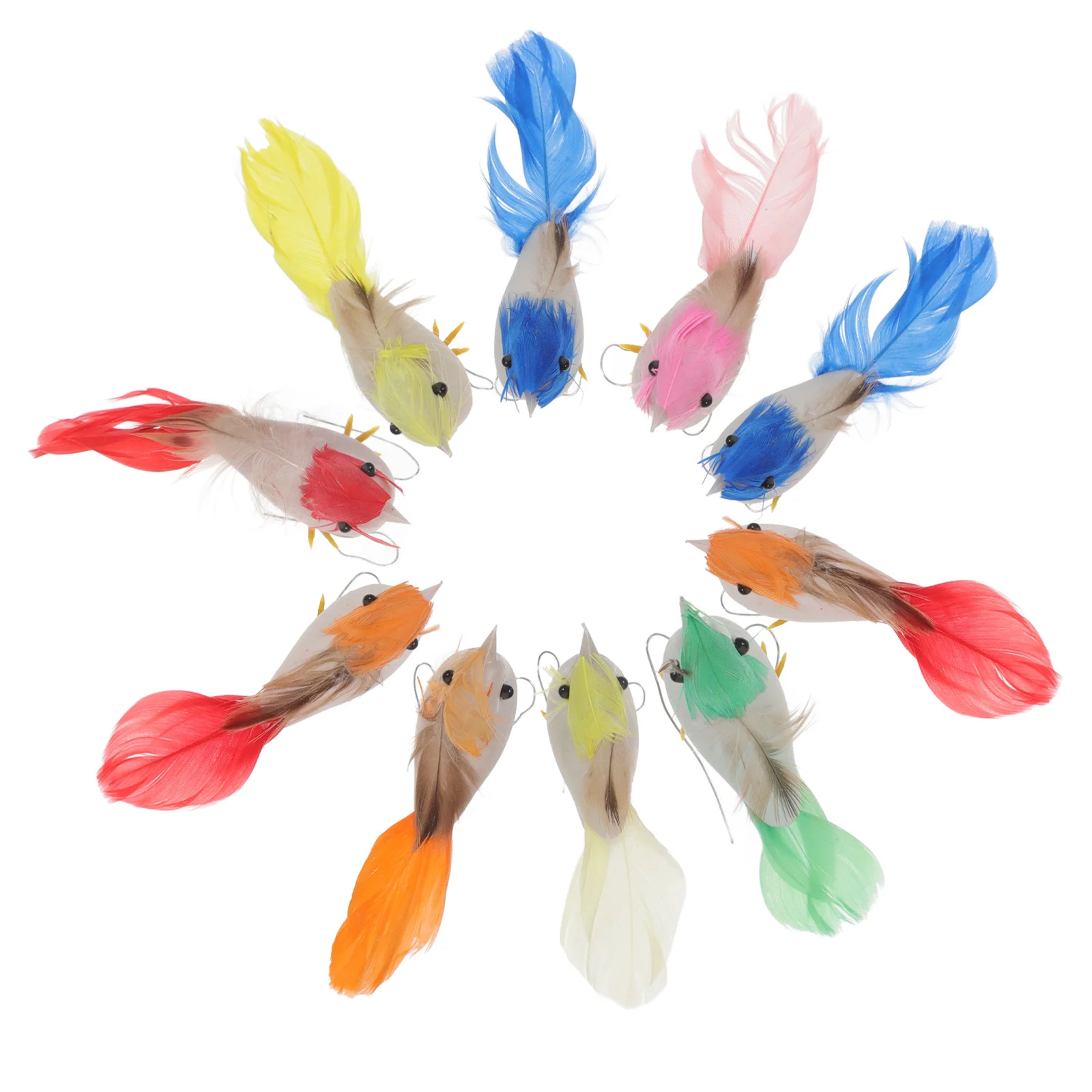 

24Pcs Artificial Birds Colorful Foam Binding for Bouquet Basket Garden Decorative Fake Birds Crafts DIY Floral Arrangements