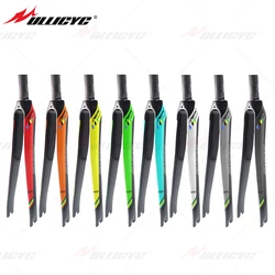 Ullicyc Gloss/Matte 700x25C Rim Brake Round Road Bicycle Full Carbon Fibre Fork Cycling Bicycle Parts Bicycle Fork