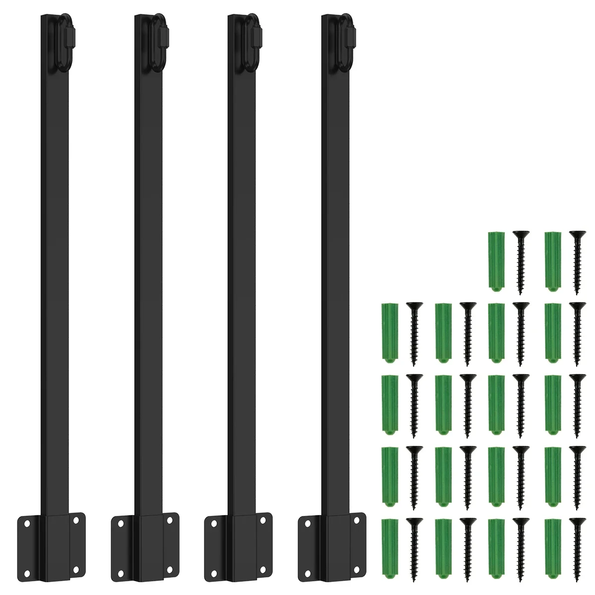 4Pcs Outdoor for Light Pole Suspension String Light Poles with Clip and Holder Metal String Light Hanging Poles Backyard Pole