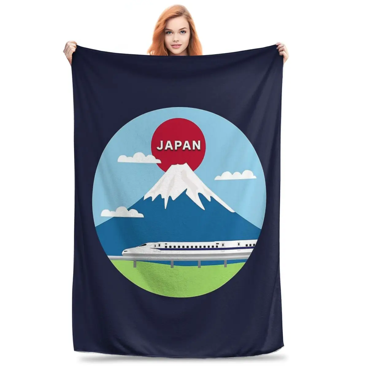 Japanese Shinkansen Bullet Trains Blanket Flannel Lightweight Sofa Throw Blankets For Home Bedroom Office Throws Bedspread Quilt