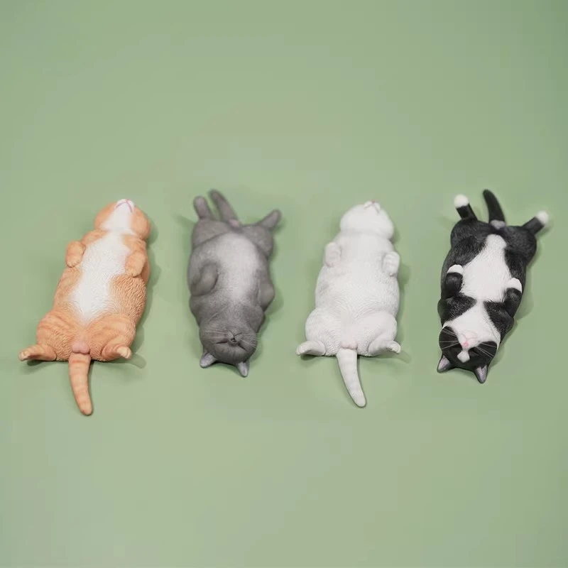 

Модель кошки JXK в масштабе 1/6, спящая лежа, ручная работа из смолы, для коллекционных фигурок, украшения автомобиля, повседневной коллекции