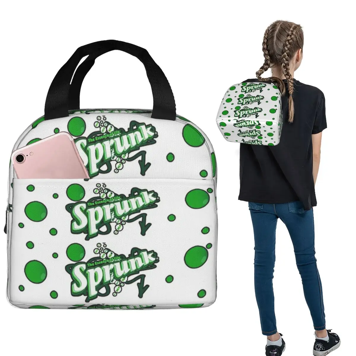 Sprunk GTA Vice City Ken Rosenberg Adventure Game Bolsa térmica para almoço, para mulheres, crianças, caixas de comida, bolsa térmica para almoço