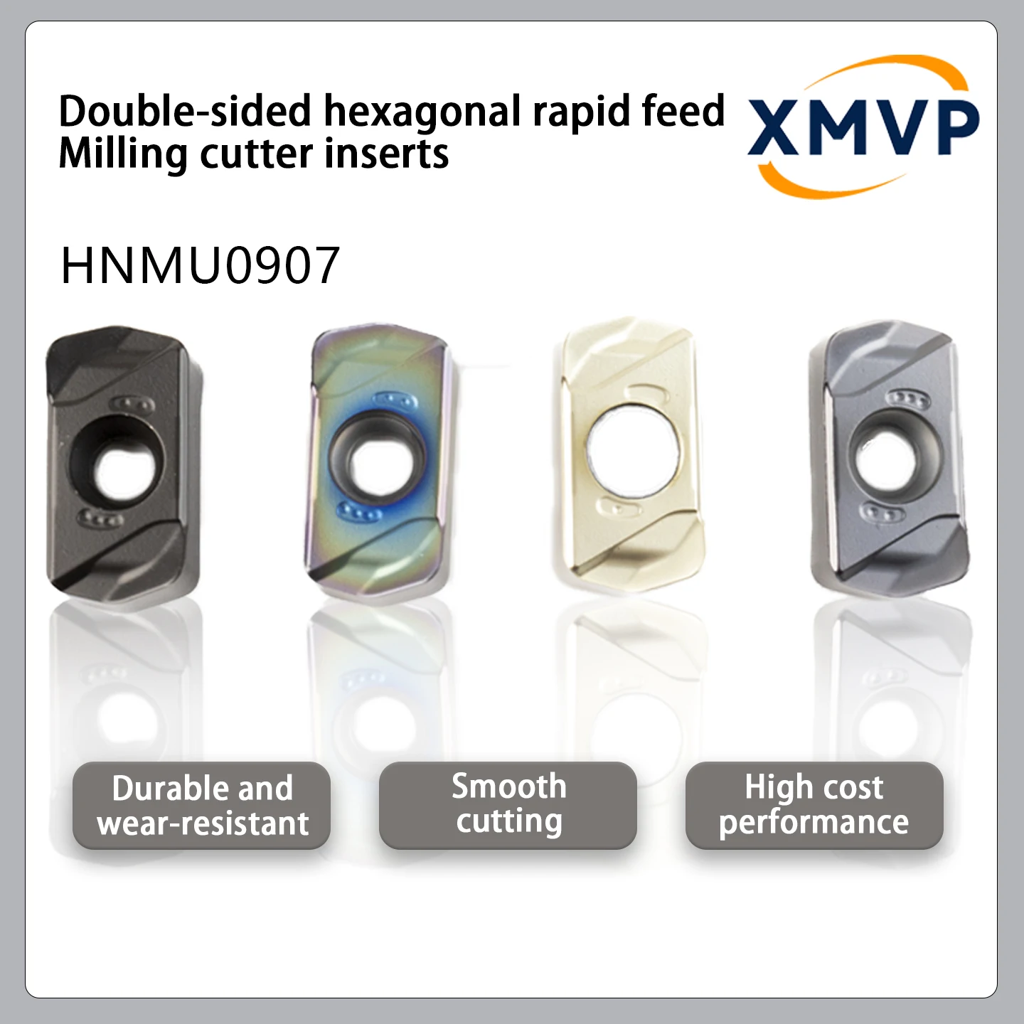 XMVP 10PCS LNMU020209XNER LNMU020209ZNER DZ LNMU0303ZER DZ High-quality hard alloy cutting tools with rapid feed cutting inserts