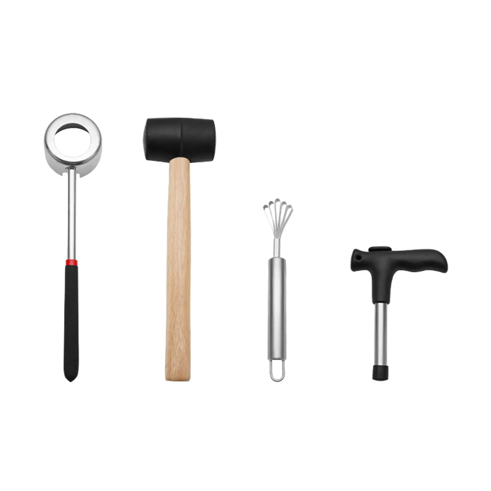 4x مجموعة أدوات فتاحة قشرة جوز الهند خفيفة الوزن ومتعددة الأغراض ومحمولة لحم جوز الهند فتاحة فواكه #4