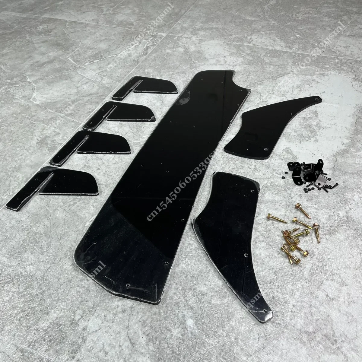 4 Fins Rear Bumper Diffuser for Volkswagen Vw Polo Mk6 TSI TGI MPI Facelift 2021-2024 Hatchback Bodykit Splitter Spoiler Tuning