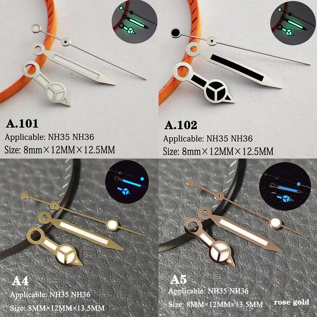 nh35 hands nh35 Watch hands nh36 hands pointer nh35 watch parts skx007 hands nh35 dial luminous hands NH35 movement hands