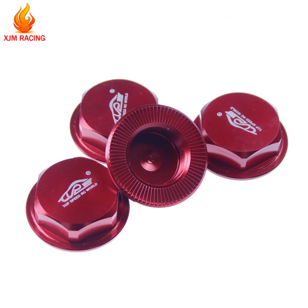 Aluminum Wheel Hub Nut 4PCS/SET for 1/5 Losi 5ive T Rovan LT King Motor X2 HPI ROFUN BAJA 5B 5T 5SC SS Buggy RC CAR GAS PARTS