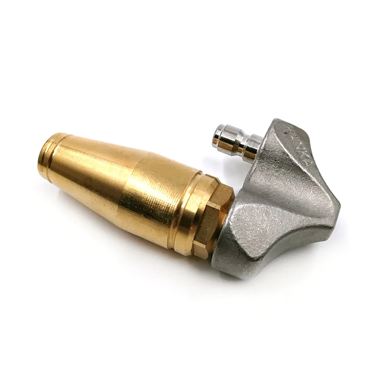 YS Brass Sewer Jetting Turbo Nozzle for High Pressure Washer, Turbo Sewer Nozzle With Pipeline Dredge Cleaner Kit, Turbo Nozzle