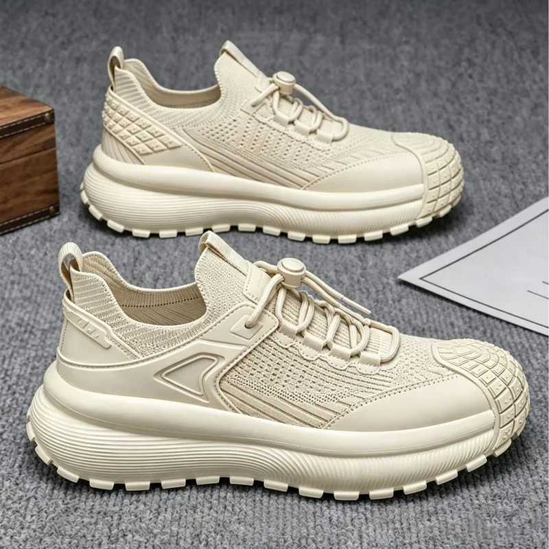 Mens Breathable Mesh Thick Soled Running Shoes 2026 Casual Outdoor Sports Shoes Trendy Versatile for Men