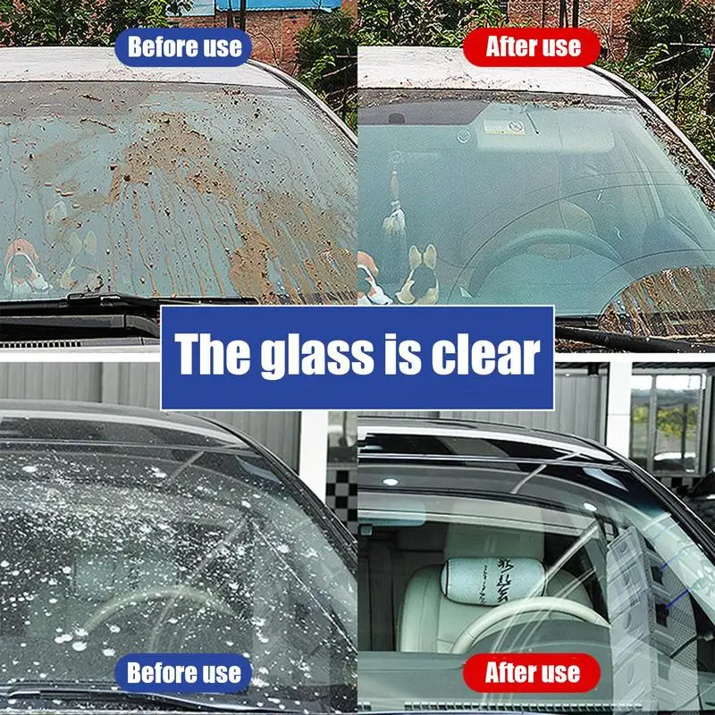 Car Glass Coating Liquid 50ml Car Glass Cleaner Liquid Crystal Plated Glass Water Hydrophobic Car Windshield Oil Film Cleaner