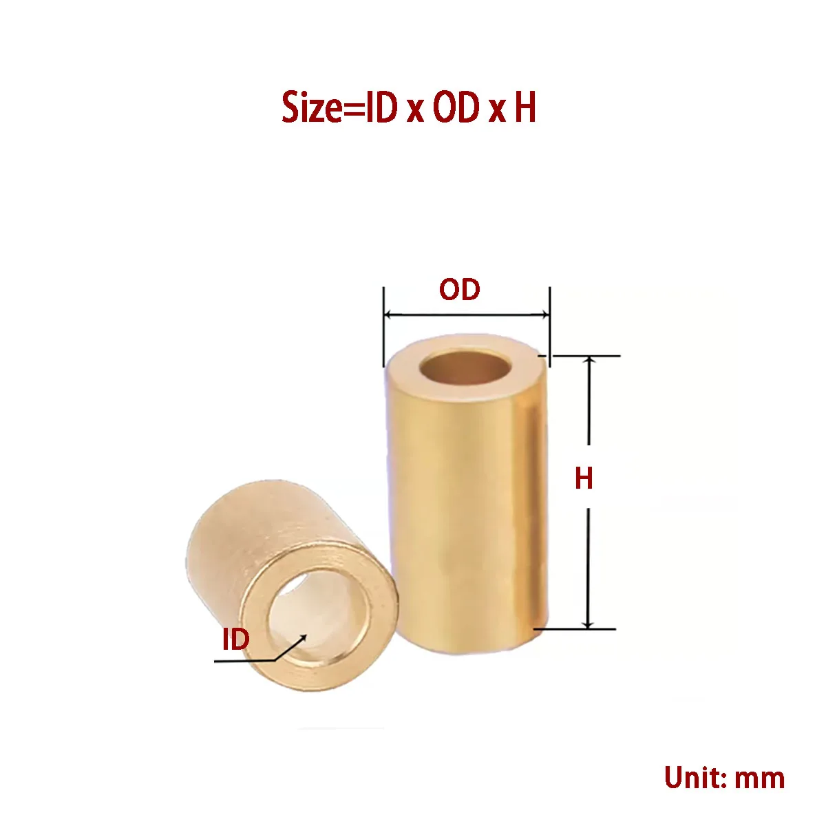 Brass Hollow Tube Bushing Bearing Ring Aluminum PCB Support Column Toothless Through Hole Welded Copper Sleeve M1 M2 M2.5 M3 M4