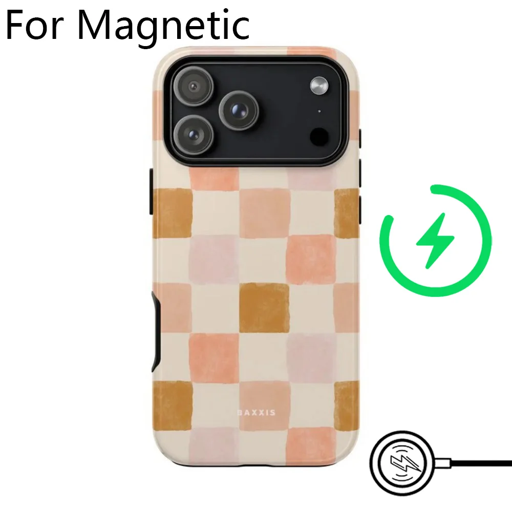 Luxuriöse Clmj Orancha Spritza Handyhülle für iPhone 17 16 15 14 13 12 11 Pro Max Plus Air Magnetische Doppelschicht-Rückabdeckung – Detail 2