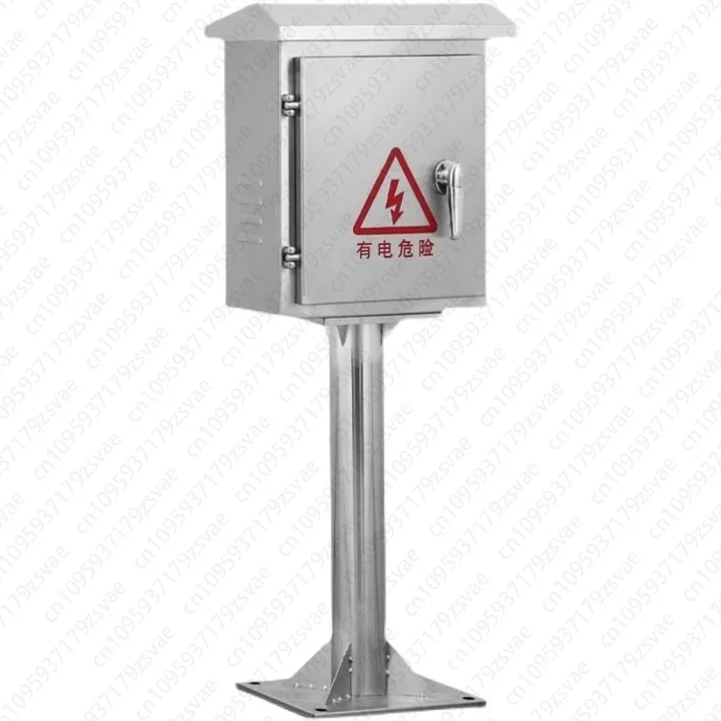 Outdoor 304 stainless steel column box double-door instrument monitoring distribution box