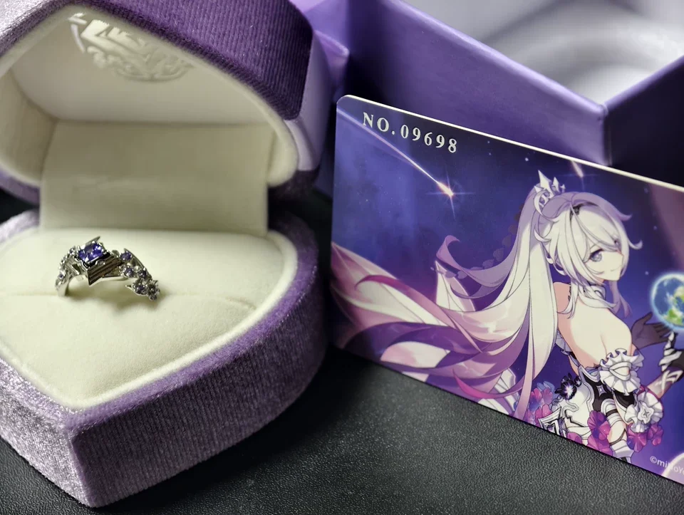 Honkai Impact 3 - Kiana Pledge - Paire de bagues décoratives - Décoration Anime - Cosplay - Copie officielle - Produits liés au jeu - Cadeaux