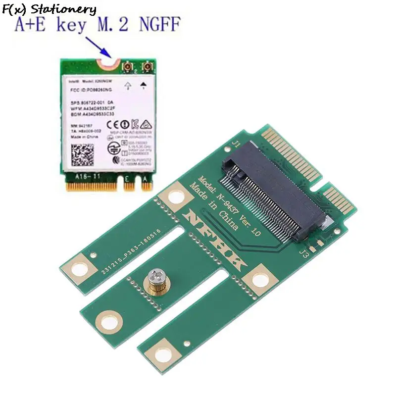 A+E Key A Key M.2 NGFF Wireless Module To MINI PCIE Adapter M.2 NGFF Key A To Mini PCI-E PCI Express Converter Adapter For Intel