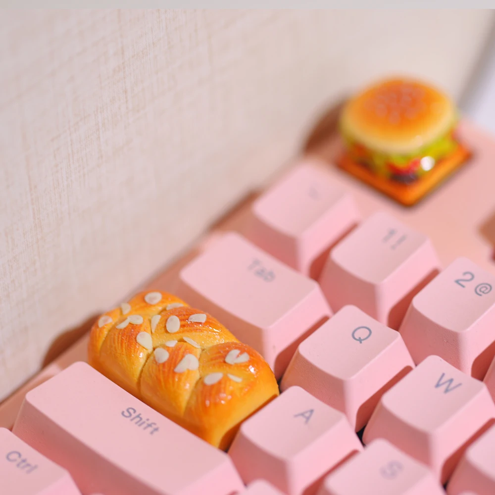 Imagem -05 - Bastões de Massa Fritos dos Desenhos Animados Hot Dog Sandwich Food Keycap Esc Delicious Food Lovely Gift Tampão de Teclado Mecânico do Eixo Transversal