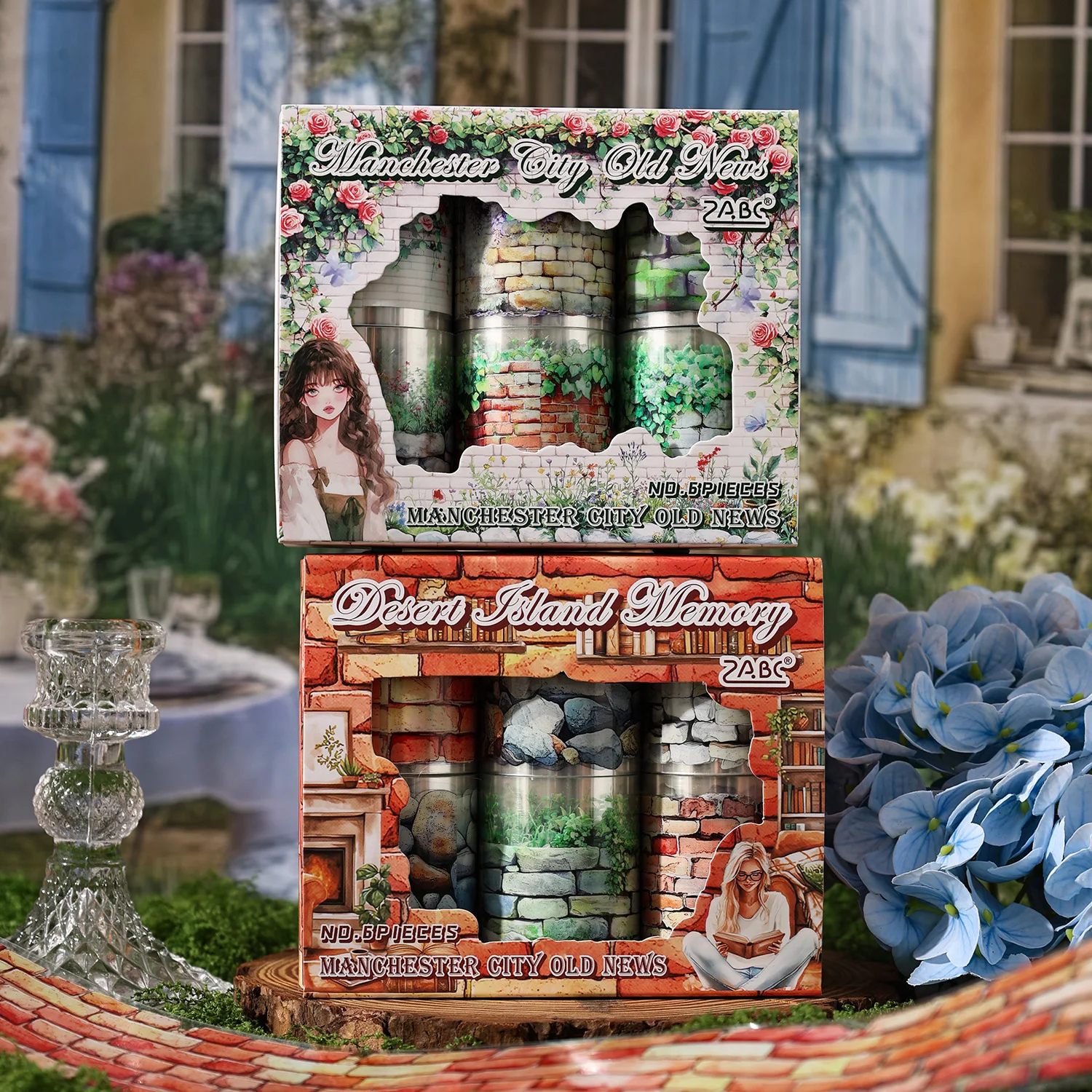 conjunto-de-fitas-tematicas-de-parede-de-pedra-vintage-seis-rolos-de-fita-washi-para-decoracao-de-scrapbook-colecao-de-materiais-criativos
