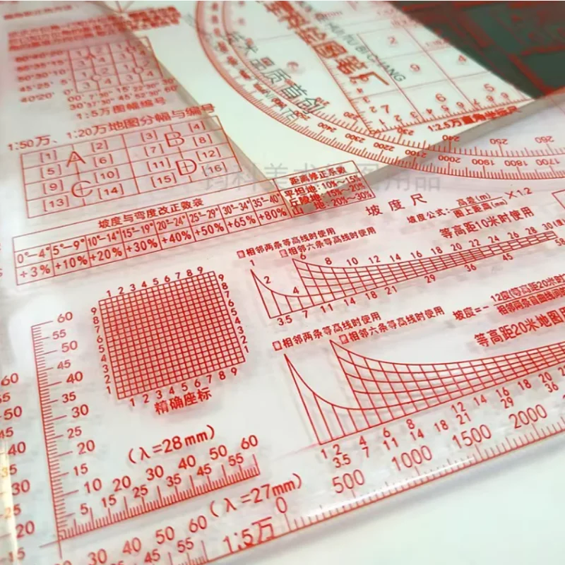 Comprehensive drawing reading work Ruler 22-3 type Drawing reading work ruler, drawing tool training ruler, student stationery