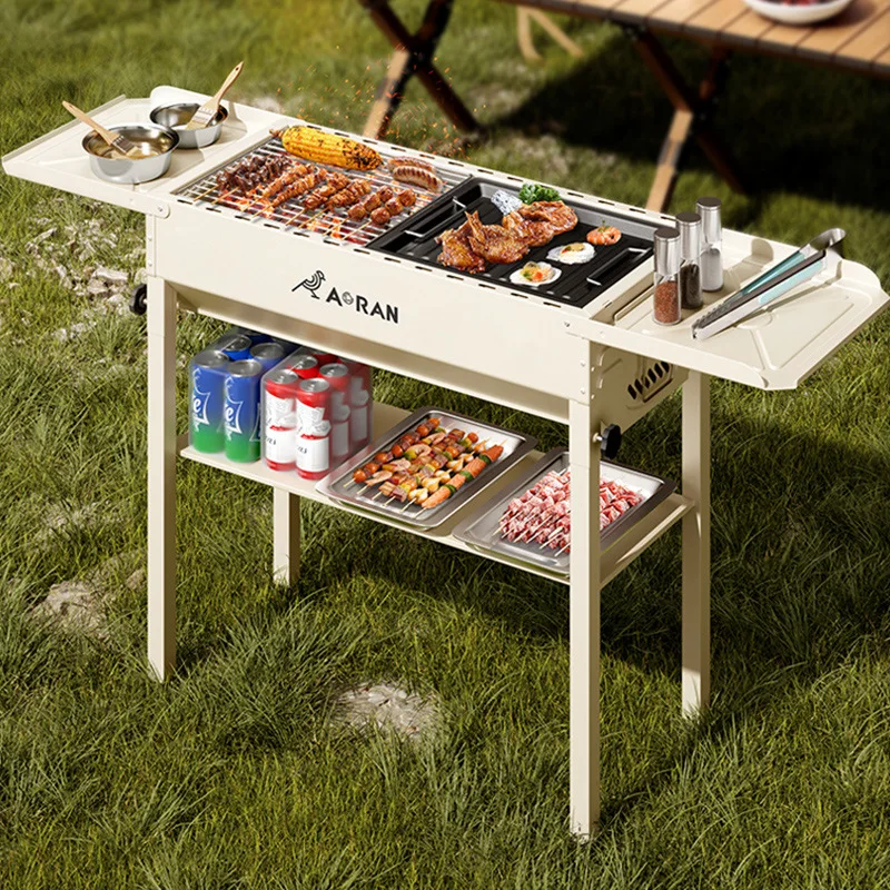 

Selected barbecue rack, outdoor stove, household skewers, barbecue meat, commercial smokeless charcoal grill, portable charcoal