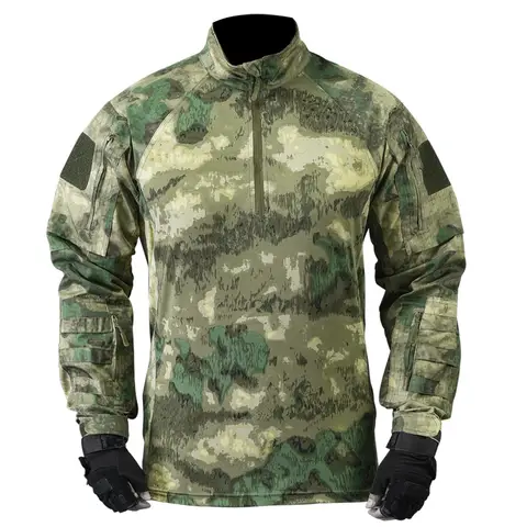 Men Multicam Military Field Combat Shirts Tactical Shirt Long Sleeve Airsoft Paintball Training Camping Hunting Clothing