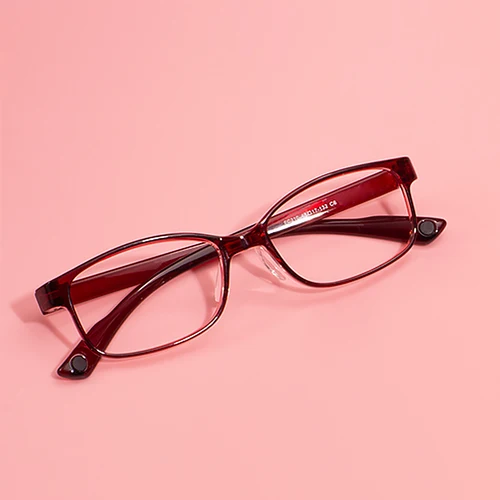 Imagen 1 del producto Montura de gafas pequeña TR90 rectangular con borde completo para hombres y mujeres, montura de gafas de moda transparente de plástico para lentes graduadas ópticas