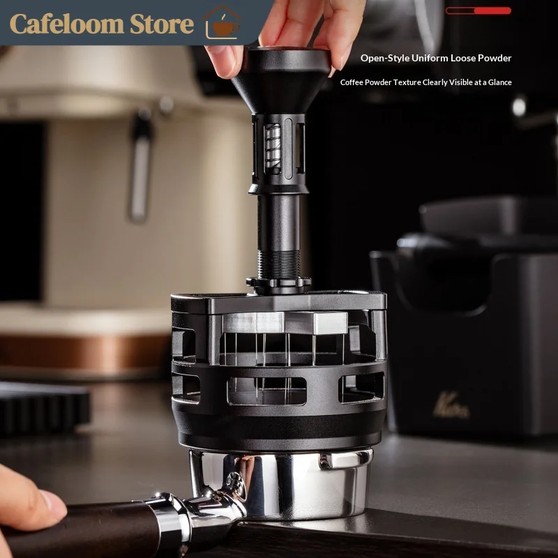 KAFES Coffee Needle Distributor 58mm Adjustable Depth Press Rotate WDT Tool For Espresso Portafilter Home Barista Use