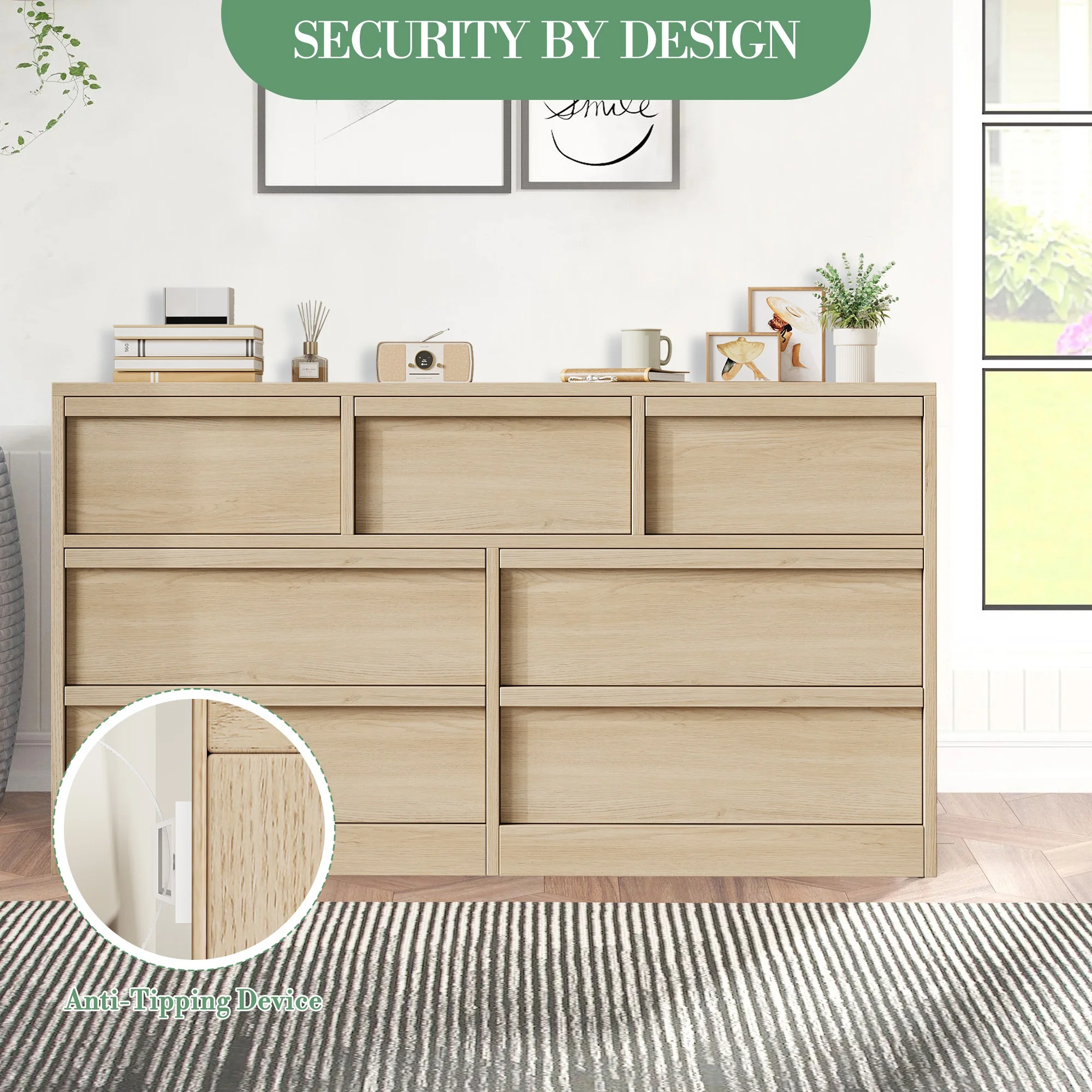 Brede dubbele dressoirkast met - Drawer Dresser White recensie en prijs