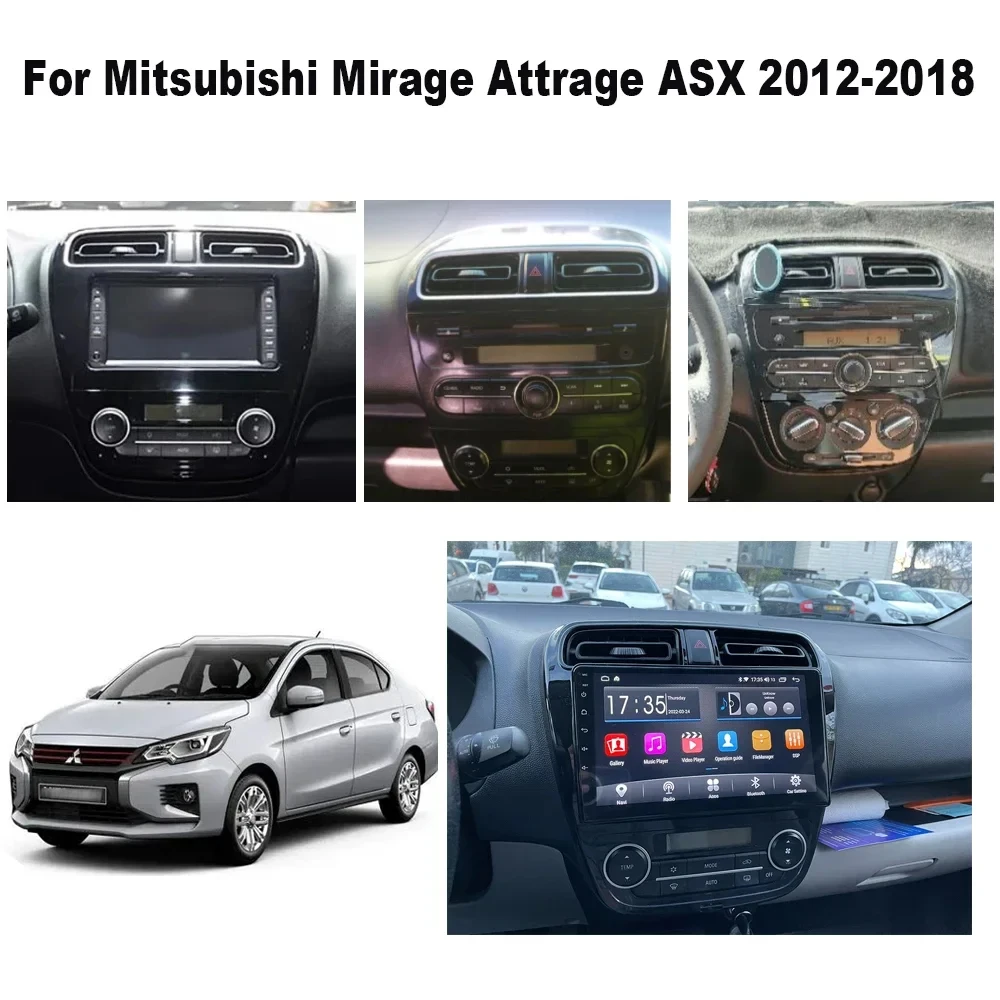 Android 13 for Mitsubishi Mirage Attrage 2012-2018 2din Car Radio Multimidia System Video Player Navigation DSP IPS Carplay