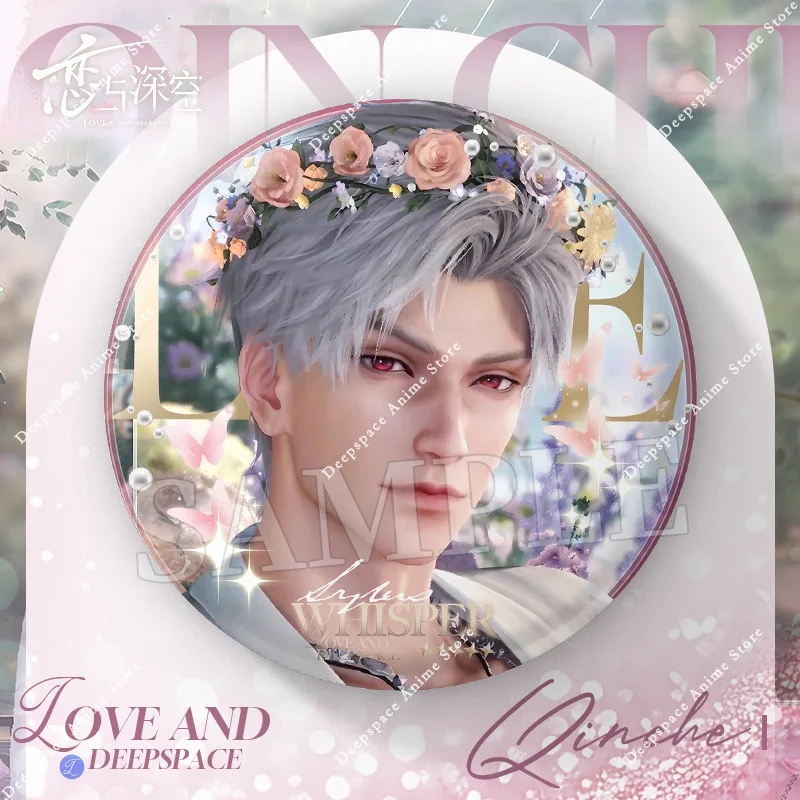 

75MM Love and Deepspace Rafayel Sylus Caleb Zayne Xavier Game Anime Cosplay Round Badge Brooch Emblem Pin Distributing Gifts