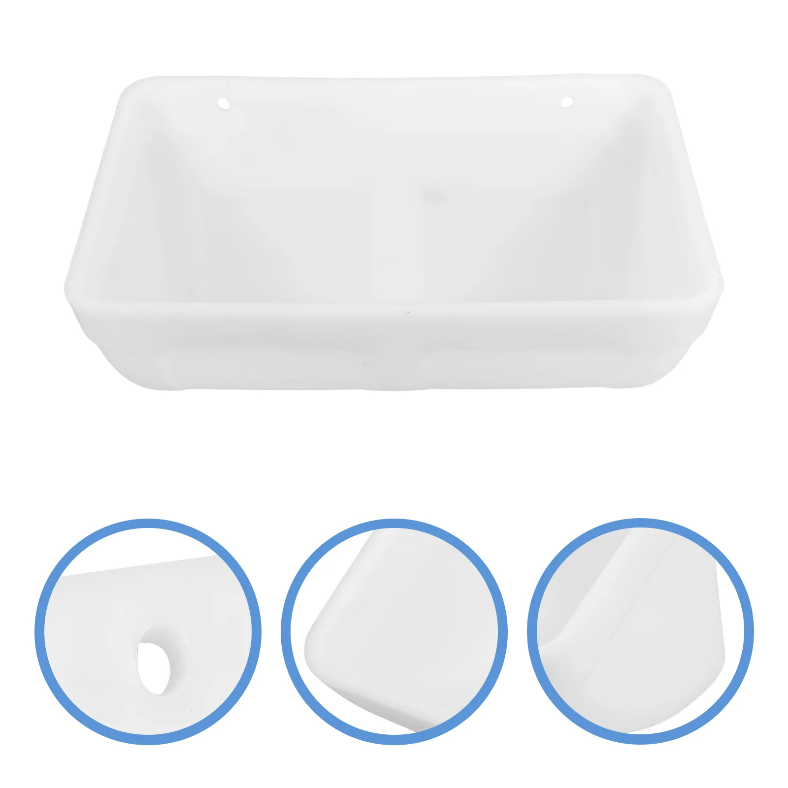 

2Sets Durable PP Chicken Feeder Poultry Supply Lightweight Washable Scientific Design Coop Feeding Container Goat Feeder