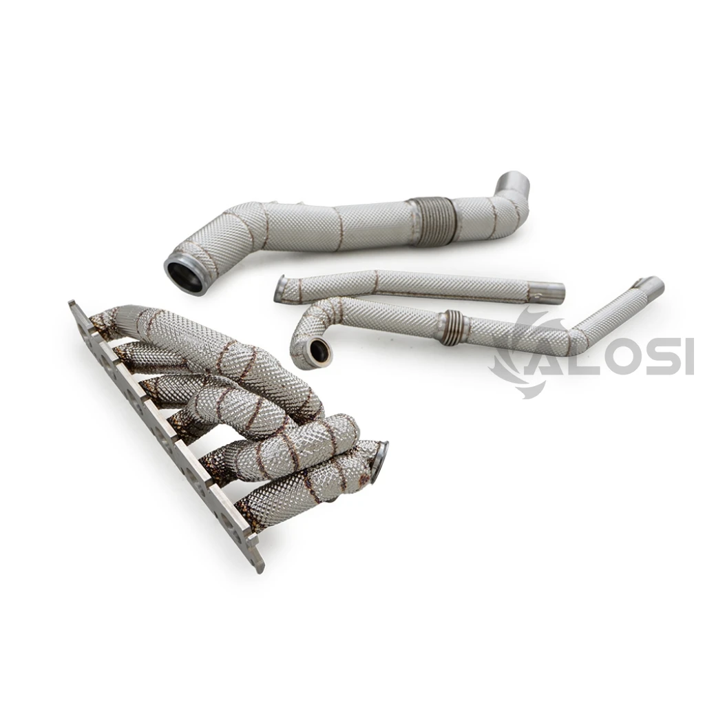 T4 interface turbocharger manifold kit exhaust forToyota Supra Z4 Gen2 B58 turbocharger Heat-shielded exhaust turbo manifold