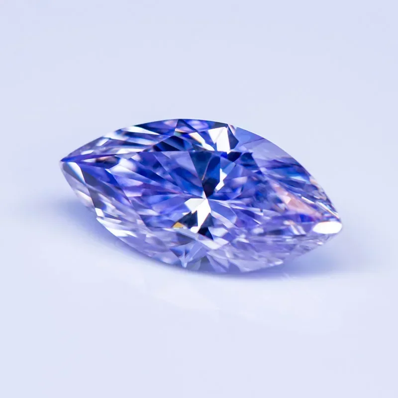 Moissanite Stone Marquise Cut Lavender Color VVS1 with GRA Certificate for Gemstone Charms Top Jewelry Making Materials
