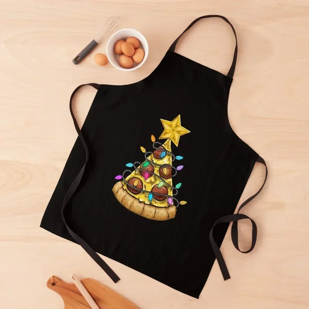 

Christmas Pizza Christmas Light Apron Sexy Kitchen accessories Kids kitchen and home Apron