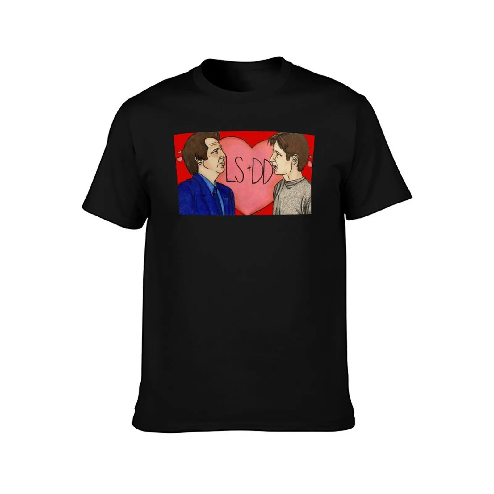 Larry Sanders David T-Shirt, Summer Casual Cotton Tee, Oversized Streetwear Tops, Vintage Graphic Print, Loose Fit Short Sleeve