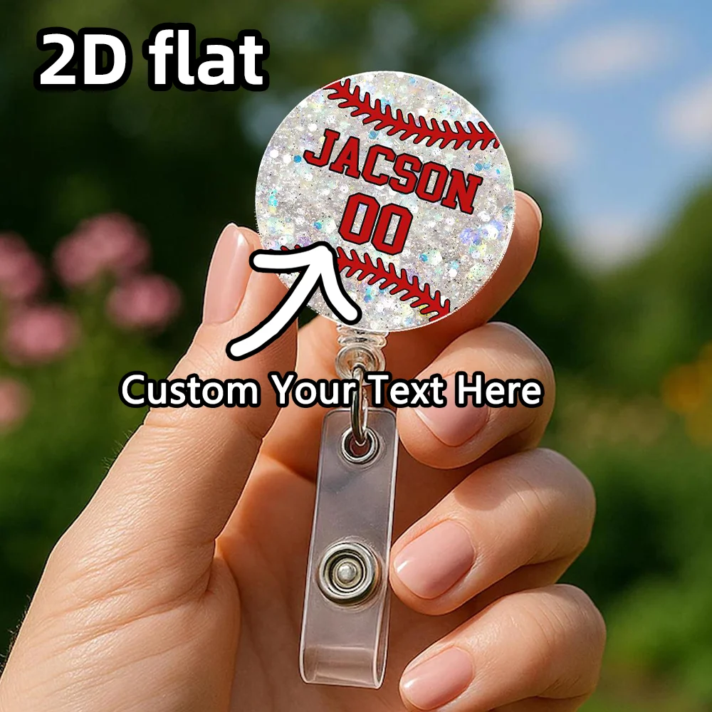 قطعة واحدة من بكرة شارة البيسبول المخصصة، حامل معرف الاسم المخصص، هدية للمدرب أو العنصر الفردي لمحبي الرياضة #1