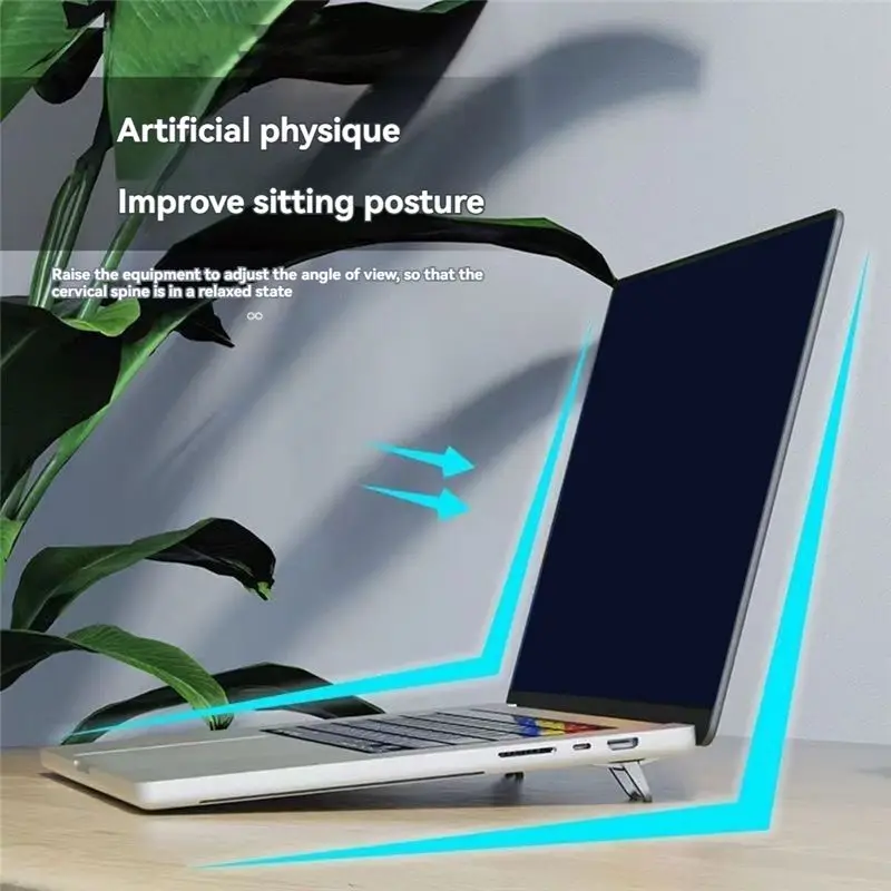 A53M-1 Pair Invisible Mini Legs For Laptop Aluminum Base Support Tools Laptop Stand Radiator For Keyboard Holder