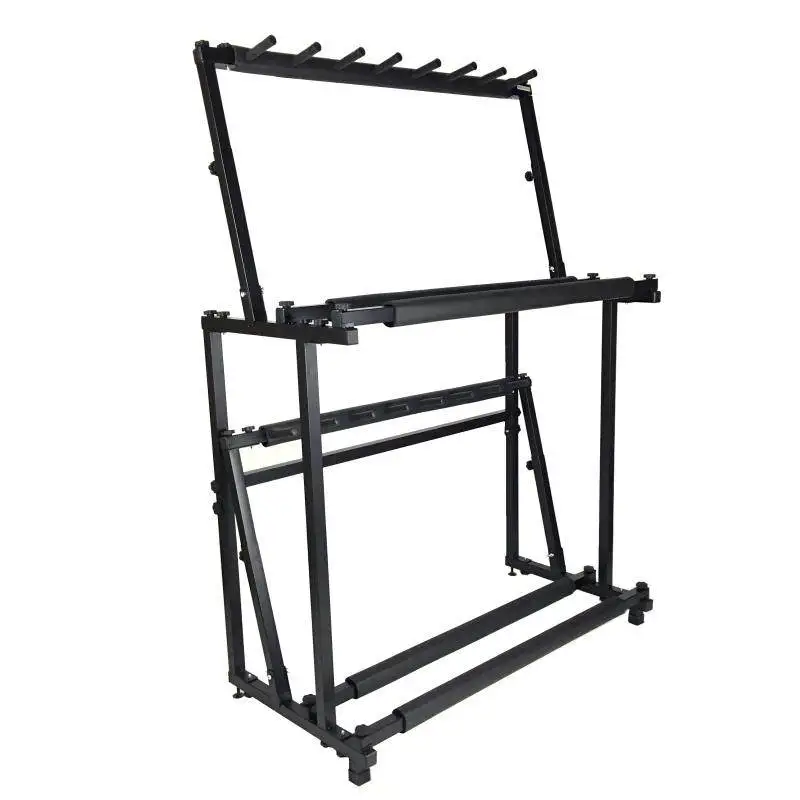 Double-layer badminton racket display rack, tennis racket rack, boutique rack 7 groups of 14 heads, children's racket display