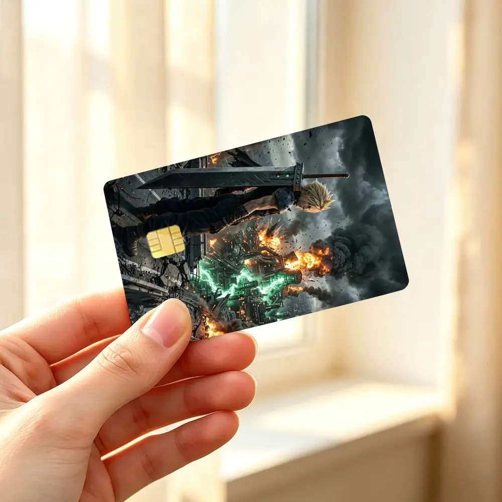 G-Game Final Fantasy VII Remake Credit Card HD Stickers Easy to replace, change card style anytime as you like