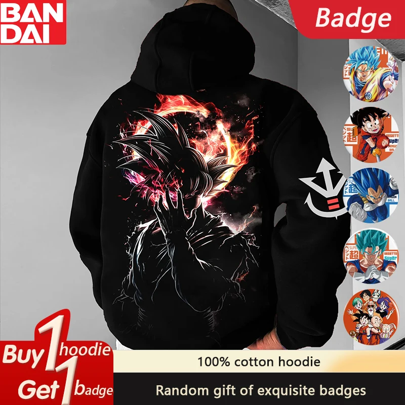 

Dragon Ball Japanese Animation Hot Blood Peripheral Hoodie 2025 Men's and Women's Printed Autumn Sports Loose Hoodie