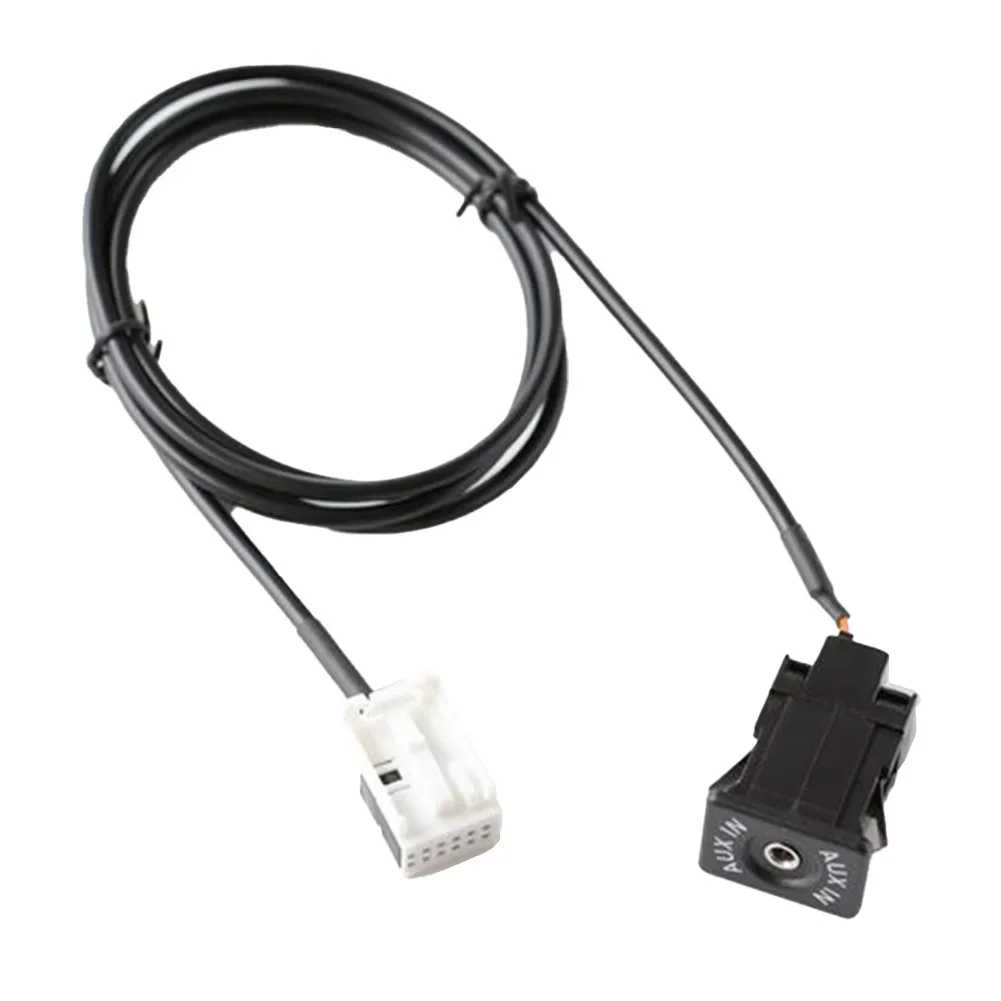 Audio Aux-in Extend Cable for BMW E60 E63 E64 E65 E66 E81 E82 E87 E88 E90 E91 E92 with 12Pin Adapter and Long Audio Cable